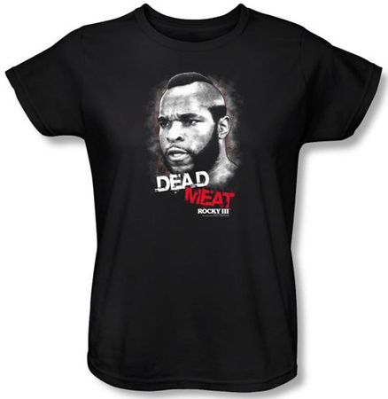 Rocky Ladies T-shirt Dead Meat Classic Black Tee Shirt