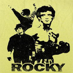 Rocky Shirt 3 Stallions Adult Yellow Tee T-Shirt