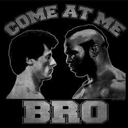 Rocky Shirt Come At Me Bro Adult Black Tee T-Shirt