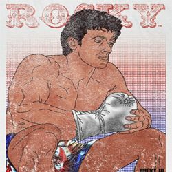 Rocky Shirt Contemplation Adult White Tee T-Shirt