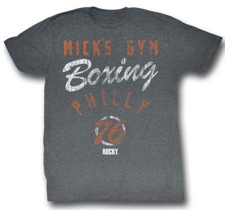 Rocky Shirt More Gym Adult Grey Heather Tee T-Shirt