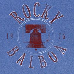 Rocky Shirt R Bell Adult Blue Heather Tee T-Shirt