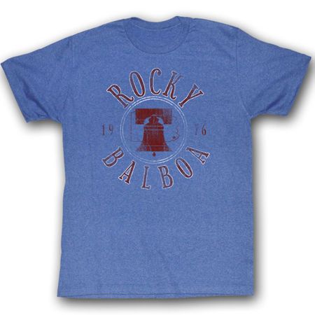 Rocky Shirt R Bell Adult Blue Heather Tee T-Shirt