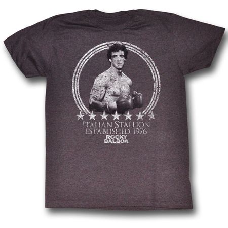 Rocky Shirt Ready Adult Brown Heather Tee T-Shirt