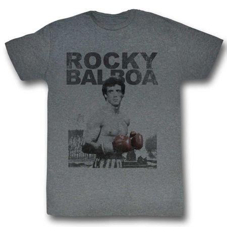 Rocky Shirt Red Gloves Charcoal Heather T-Shirt