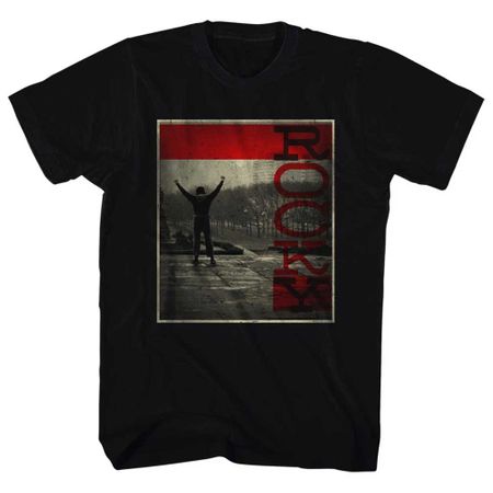 Rocky Shirt Red Line Black T-Shirt