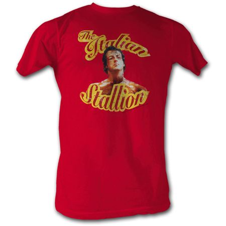 Rocky Shirt Rocky Beaten Adult Red Tee T-Shirt