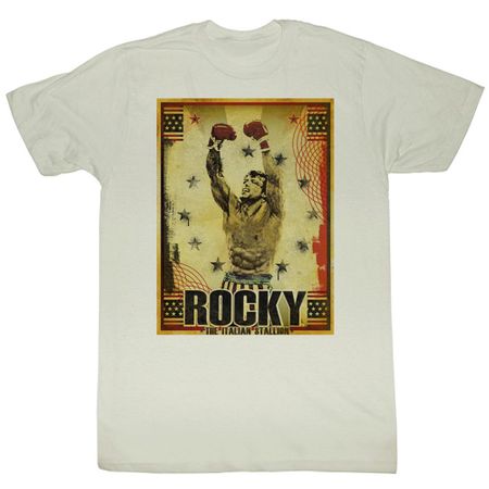 Rocky Shirt Rocky Champion Adult Dirty White Tee T-Shirt
