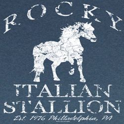 Rocky Shirt Rocky Horse Adult Blue Heather Tee T-Shirt