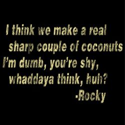 Rocky Shirt Thought Adult Black Tee T-Shirt