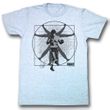 Rocky Shirt Vitruvian Rocky Adult Light Blue Tee T-Shirt