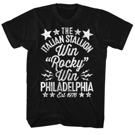 Rocky Shirt Win Rocky Win Black T-Shirt