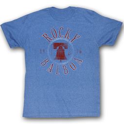 Rocky T-shirt Boxer Balboa Adult Blue Heather Tee Shirt
