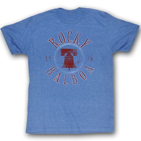 Rocky T-shirt Boxer Balboa Adult Blue Heather Tee Shirt