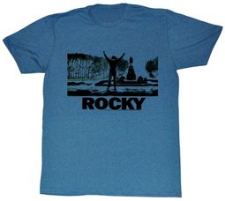 Rocky T-shirt Boxer Blacktree Adult Blue Heather Tee Shirt