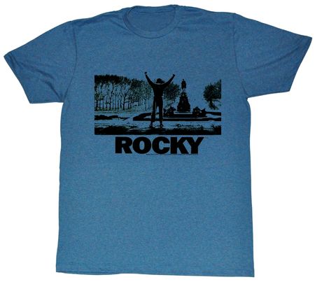 Rocky T-shirt Boxer Blacktree Adult Blue Heather Tee Shirt