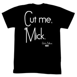 Rocky T-shirt Boxer Cutting Up Adult Black Tee Shirt