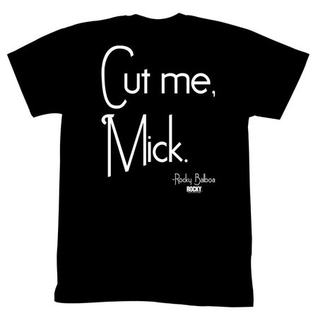 Rocky T-shirt Boxer Cutting Up Adult Black Tee Shirt