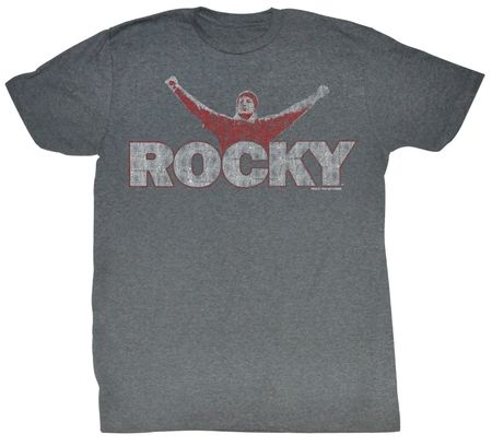 Rocky T-shirt Boxer It's Rocky Adult Grey Tee Shirt