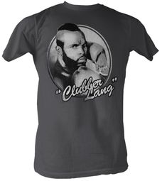 Rocky T-shirt Clubber Lang Classic Adult Charcoal Tee Shirt