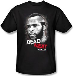 Rocky T-shirt Dead Meat Classic Adult Black Tee Shirt