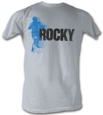 Rocky T-shirt Fight Classic Movie Adult Gray Tee Shirt