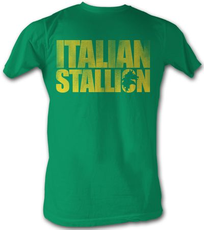Rocky T-shirt Italian Stallion Adult Green Tee Shirt