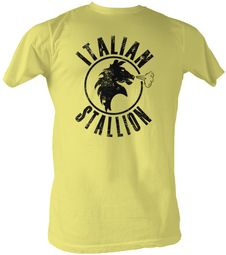Rocky T-shirt Italian Stallion Adult Yellow Tee Shirt