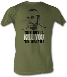 Rocky T-shirt Kill You To Death Adult Army Green Tee Shirt