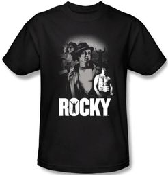 Rocky T-shirt Making Of A Champ Adult Black Tee Shirt