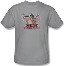 Rocky T-Shirt Meat Tenderizer Classic Adult Silver Tee Shirt