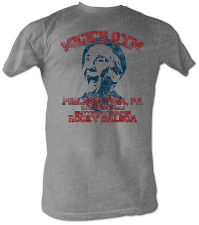 Rocky T-shirt Micks Gym Classic Adult Grey Heather Tee Shirt