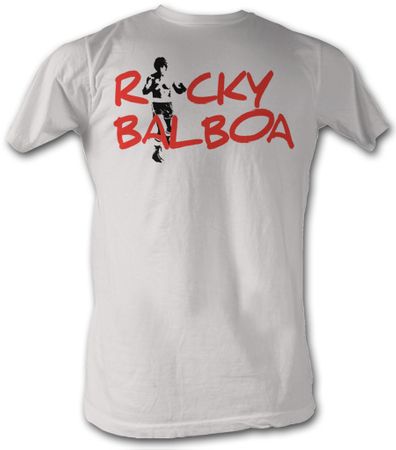 Rocky T-shirt Rocky Balboa Adult Dirty White Tee Shirt