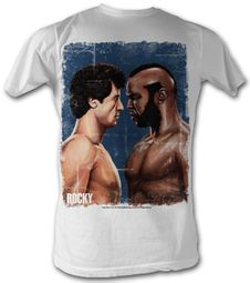 Rocky T-shirt Rocky VS Clubber Painting Adult White Tee Shirt