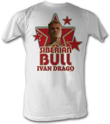 Rocky T-shirt Siberian Bull Ivan Drago Adult White Tee Shirt