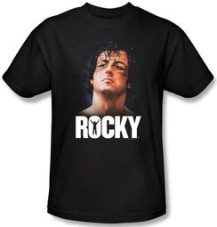 Rocky T-shirt The Champ Classic Adult Black Tee Shirt