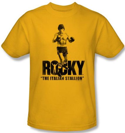Rocky T-shirt The Italian Stallion Adult Gold Tee Shirt