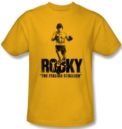 Rocky T-shirt The Italian Stallion Adult Gold Tee Shirt