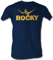 Rocky T-shirt Training Classic Adult Navy Tee Shirt