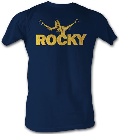 Rocky T-shirt Training Classic Adult Navy Tee Shirt