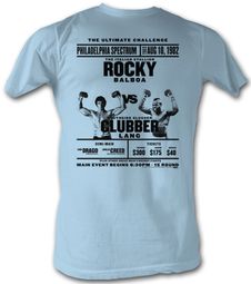 Rocky T-shirt Ultimate Challenge Adult Light Blue Tee Shirt
