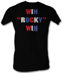 Rocky T-shirt Win Rocky Win USA Adult Black Tee Shirt
