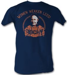 Rocky T-Shirt Women Weaken Legs Adult Navy Tee Shirt