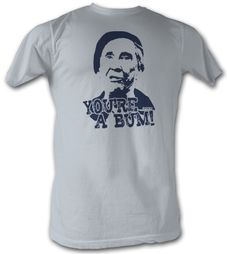 Rocky T-shirt You're a Bum Classic Adult Silver Tee Shirt