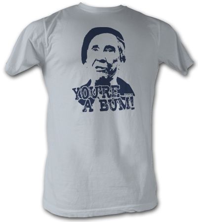 Rocky T-shirt You're a Bum Classic Adult Silver Tee Shirt