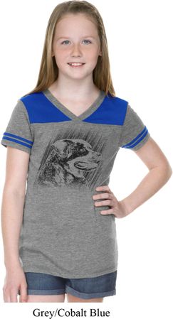 Rottweiler Sketch Girls Football Shirt