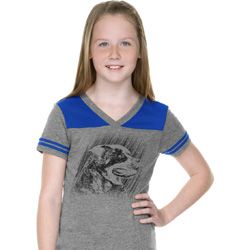 Rottweiler Sketch Girls Football Shirt