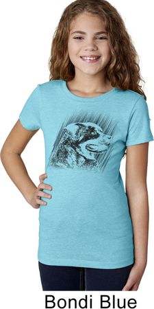 Rottweiler Sketch Girls Shirt
