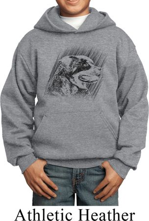 Rottweiler Sketch Kids Hoodie