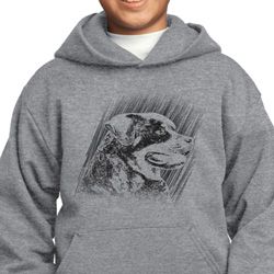 Rottweiler Sketch Kids Hoodie
